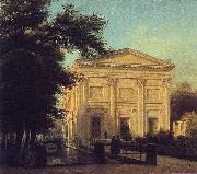 Oil painting of Eduard Gaertner, Berlin Sing-Akademie, Eduard Gaertner